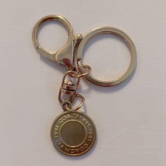 Coach Gold Tone Keychain - Picture 1 of 3